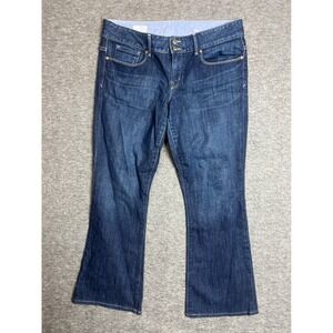 Gap 1969 Perfect Boot Jeans Womens 32/14r Dark Wash Denim Blue Bootcut 3825-01